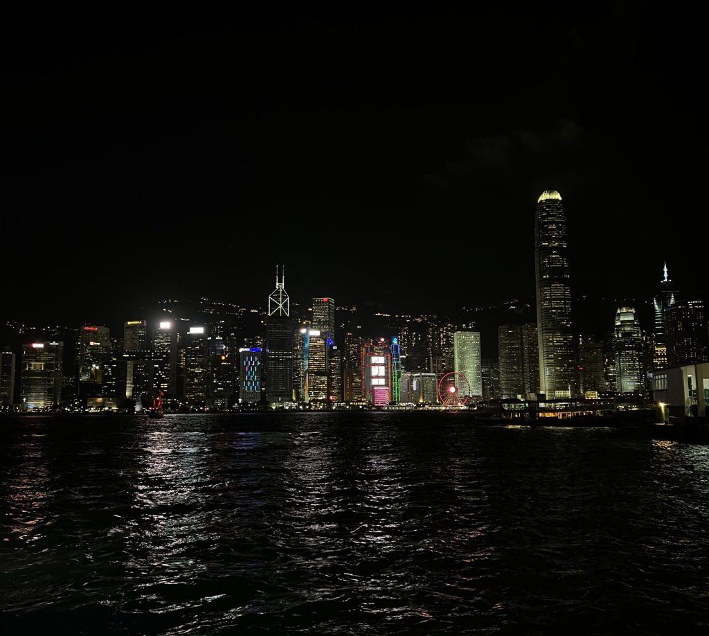Central Hong Kong Skyline from Victoria Harbour at night