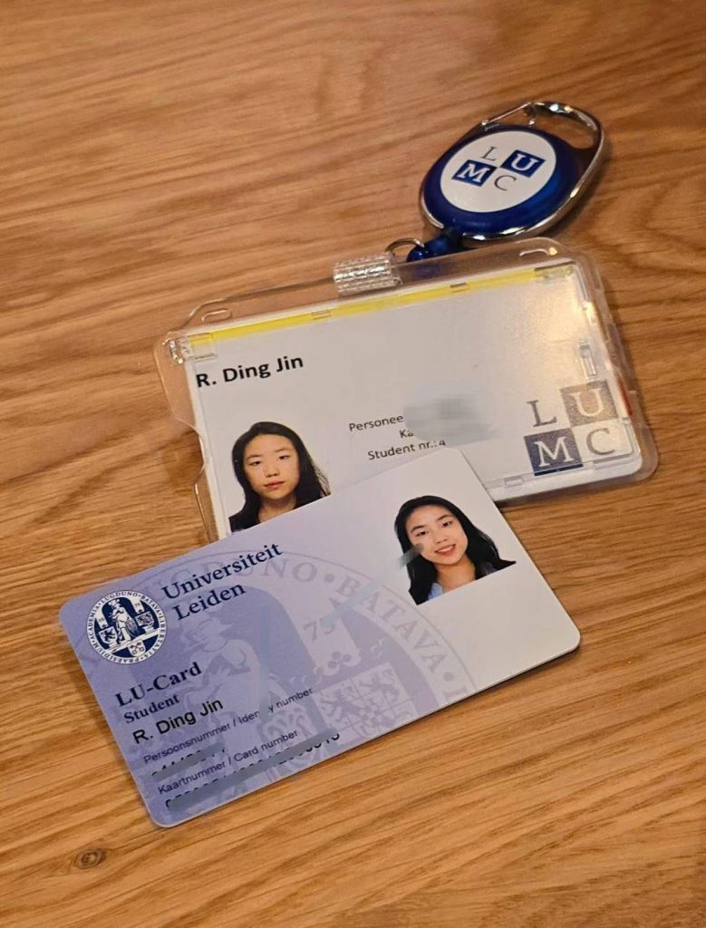 photo of blogger's student card and hospital card