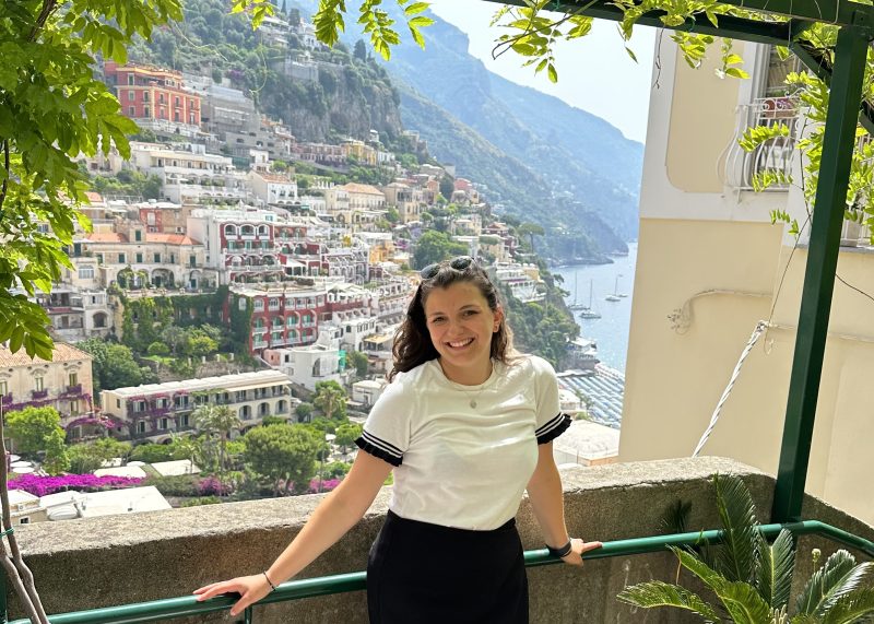 A picture of me on a terrace in Positano. Photo: Vanni Bolzonella.