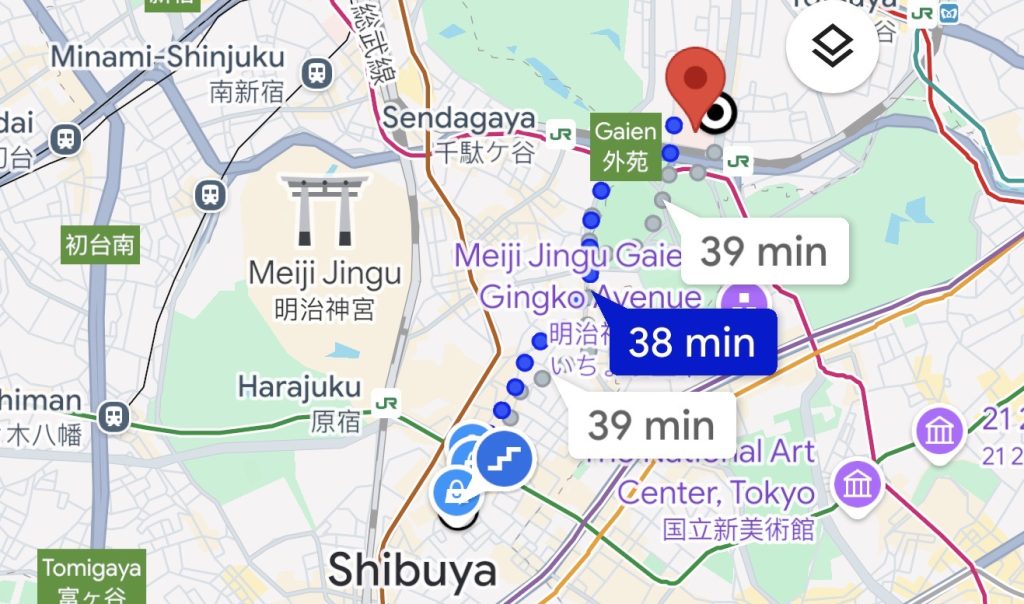 Bild: Screenshot på karta över Shibuya. Foto: Google Maps