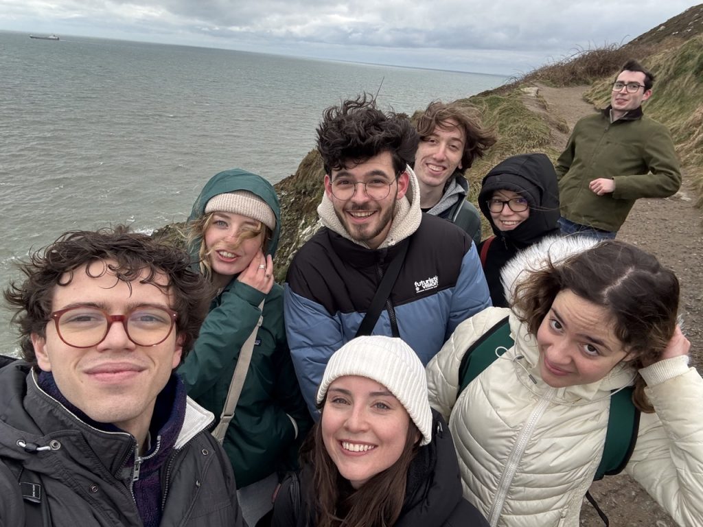A group of students out on a hike.